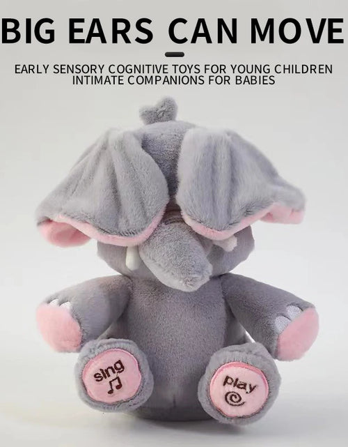 Load image into Gallery viewer, Animated Elephant Toys Plush Singing Elephant with Ears Moving Electric Plush Toy Cute Elephant Stuffed Animal Toy for Baby Gift
