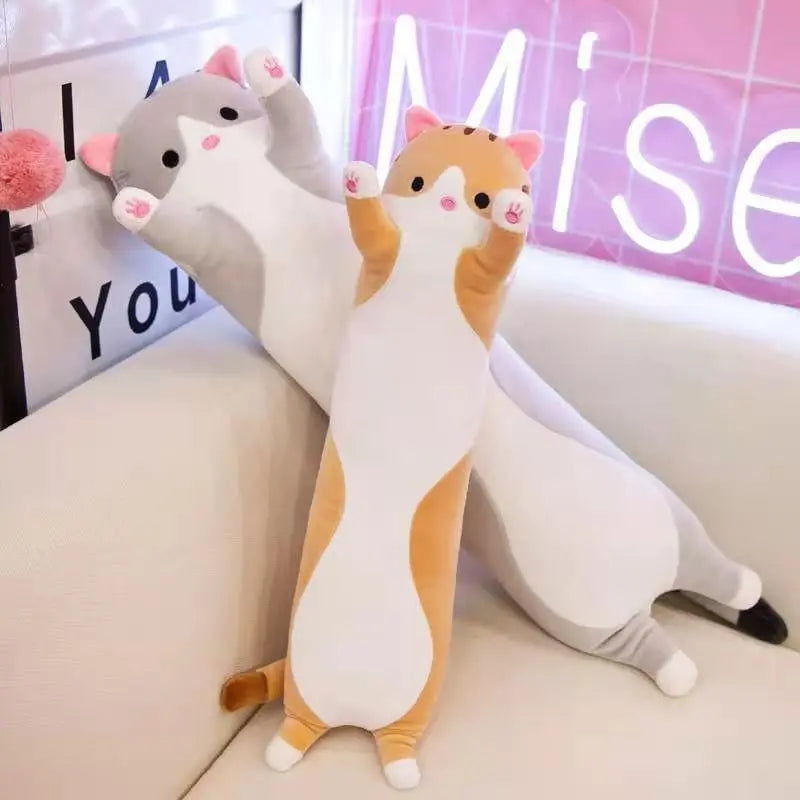 50Cm Plush Toy Cute Pillow Lazy Sleeping Cushion Cat Long Cat Cute Kawaii Dormitory School Bed Holiday Gift Sleeping Pillow