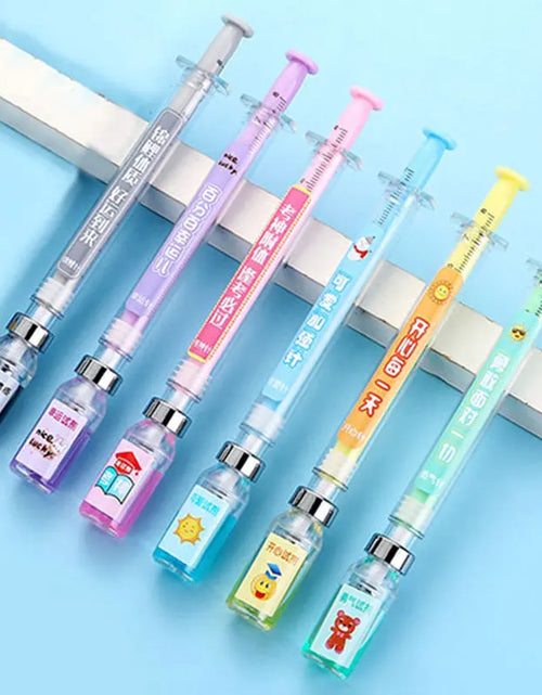 Load image into Gallery viewer, 9 Pcs New Design Syringe Shaped Gel Ink Pen Signature Pen for Doctor Nurse
