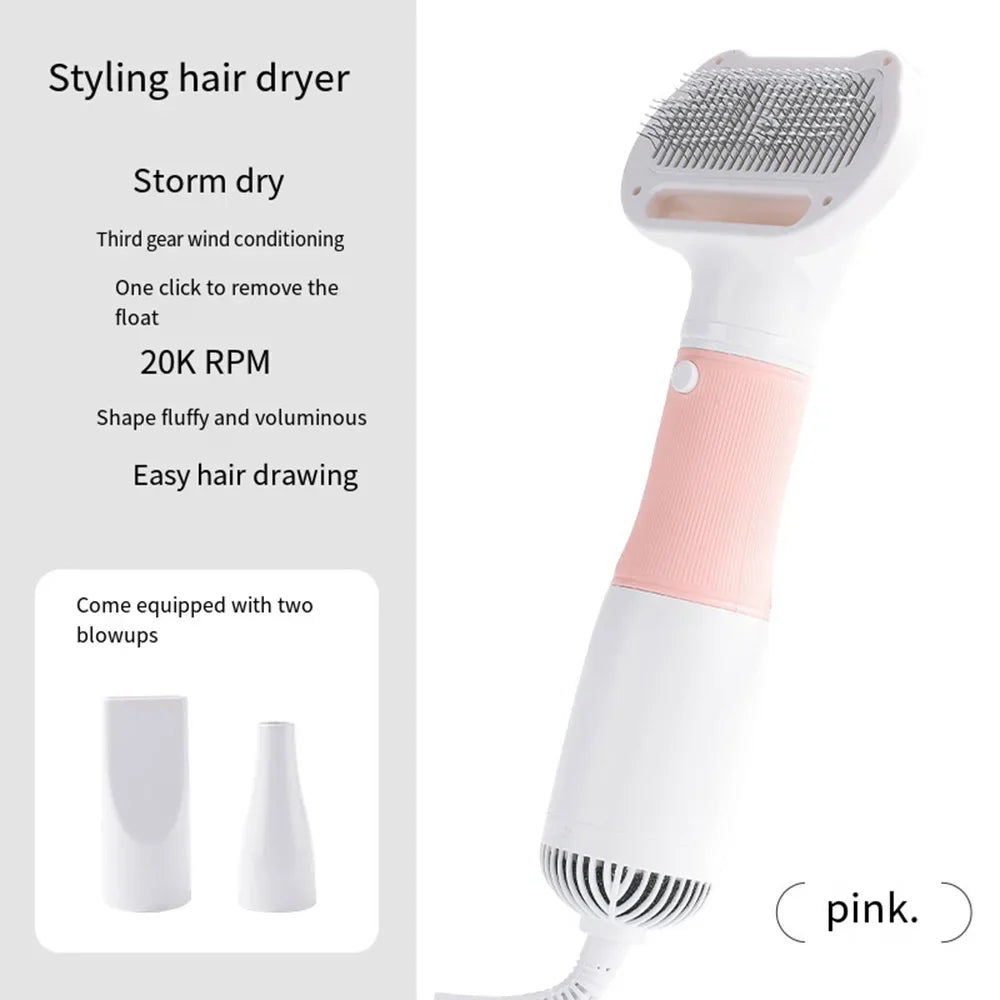 110V Puppy Pet Hair Dryer Drying Brush Hair Comb Dog Grooming Hairdressing