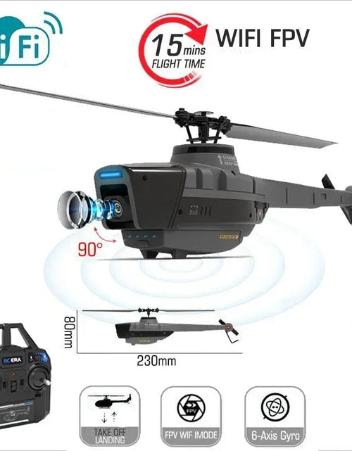 Load image into Gallery viewer, Black Hornet C128 RC Helicopter 4 Propellers 1080P Camera 6 Axis Electronic Gyroscope Air Pressure for Height Vs C186 RC Drone
