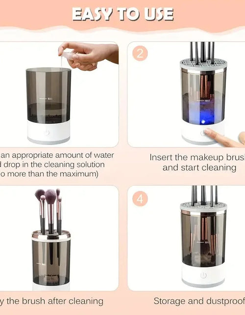 Load image into Gallery viewer, USB Plug Portable Electric Makeup Brush Cleaner with Rubber Makeup Machine Electric USB Quick Cleaner
