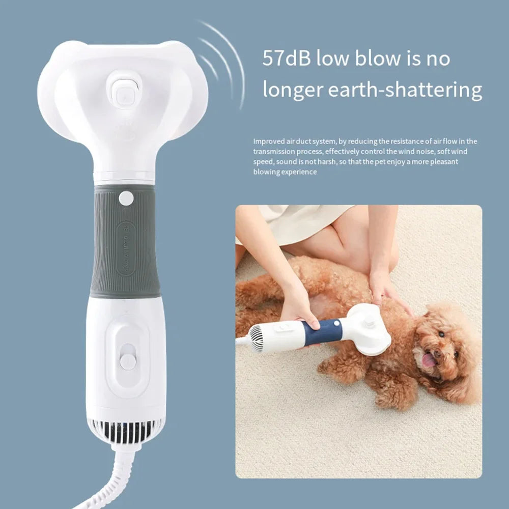 110V Puppy Pet Hair Dryer Drying Brush Hair Comb Dog Grooming Hairdressing