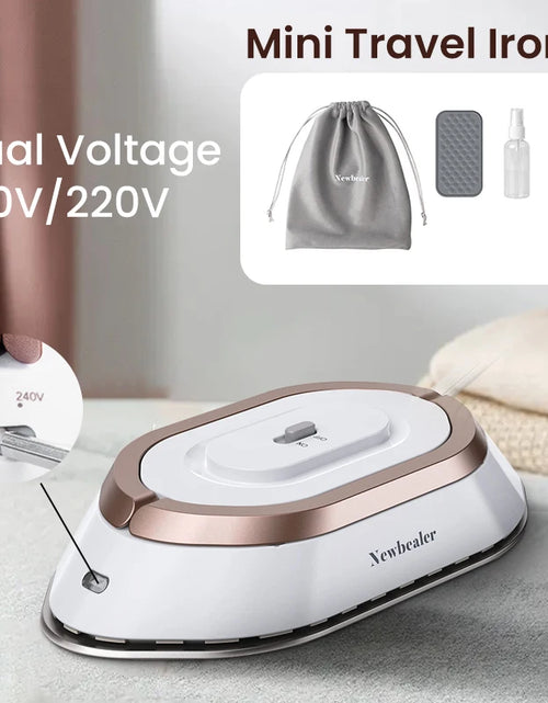 Load image into Gallery viewer, Handheld Mini Electric Dry Iron 120V/220V Dual-Voltage 30S Heat Non-Steam Garment Irons for Clothes Portable Lightweight Travel
