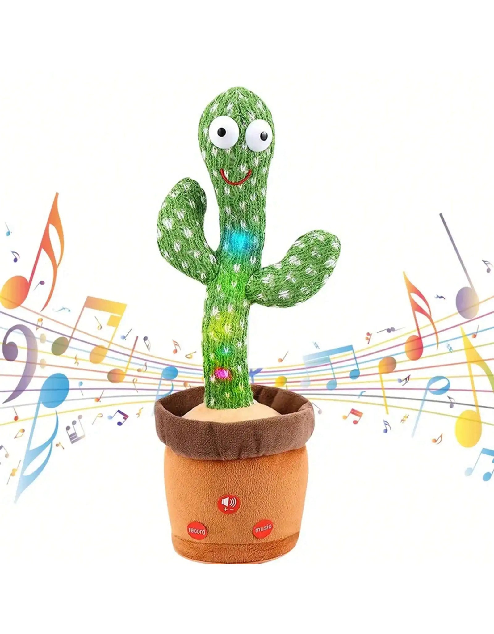 1Pc-Dancing Talking Cactus Toys for Baby Boys and Girls, Singing Mimicking Recording Repeating What You Say Sunny Cactus up Plus