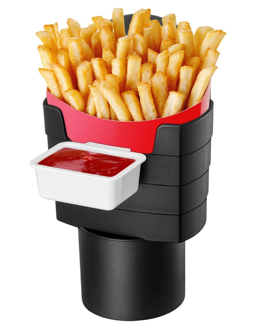 Load image into Gallery viewer, Car Accessories French Fry Holder with Mounting Holds Fries Chips, Ketchup, Sauce &amp; More
