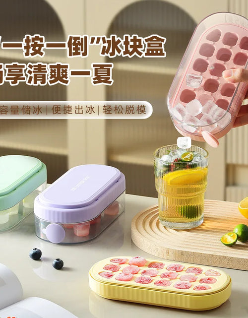 Load image into Gallery viewer, 8Grid Portable Water Injection Ice Tray Mold Food Grade Silicone Press Type Ice Cube Tray Mold DIY Ice Maker Ice Cube Tray
