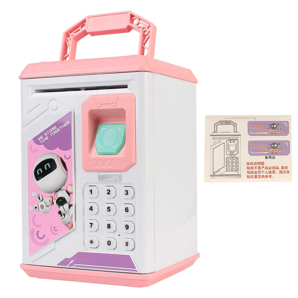 ATM Password Money Box Christmas Gift for Kids Electronic Cash Coins Saving Bank Fingerprint Piggy Bank