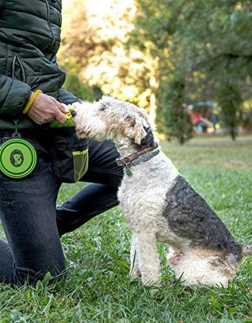 Load image into Gallery viewer, Dog Treat Bag, Training Pouch for Small and Large Dogs with Clicker and Collapsible Food Bowl BPA Free – Pet Treats Tote Bag with Waist and Shoulder Reflective Straps and Belt Clip
