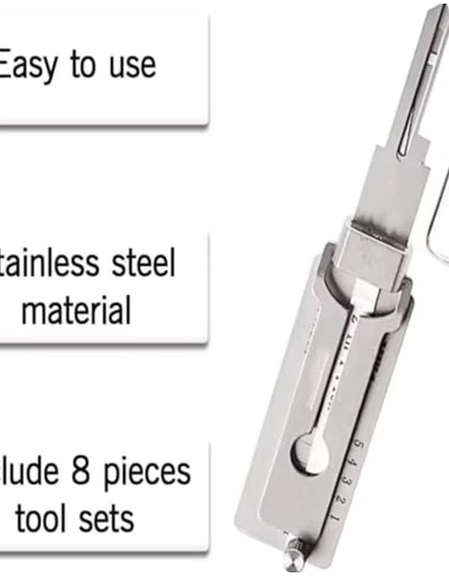 Load image into Gallery viewer, Locksmith Tools Stainless Steel Key Decoder 2-In-1 Precision Tool Precision Decoder Professional Tool Decoding Lock Pick up Lock
