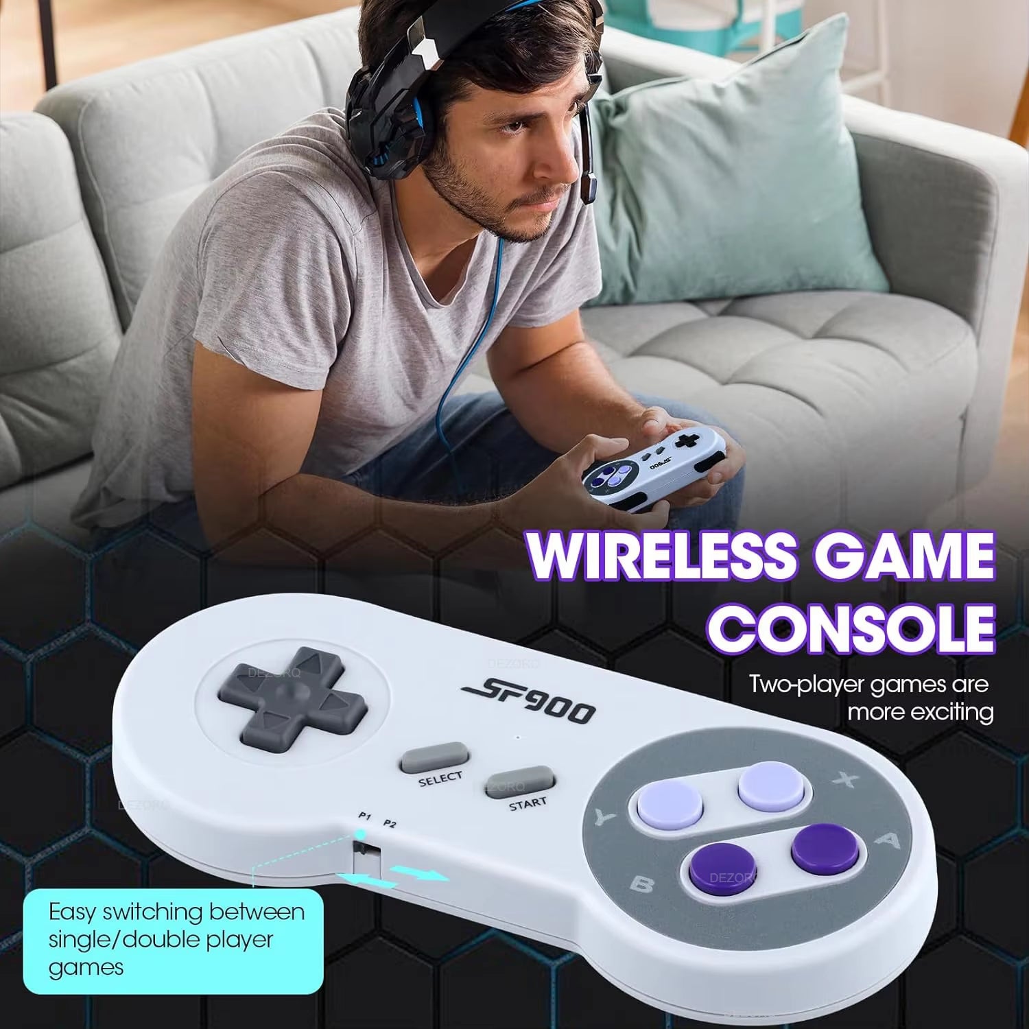 SF900 Console Game Stick 4700 Retro Games HD Video Game Console with Wireless Controller