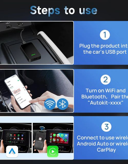 Load image into Gallery viewer, 2Air  5.0 Wireless Carplay Wireless Android Auto Box 2.4G &amp; 5.8Ghz Wifi BT Auto Connect Plug&amp;Play for Wired AA CP Cars
