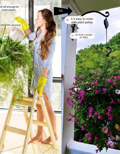 Load image into Gallery viewer, 4PCS Retractable Pulley Hook Hanging Pull down Hanger for Garden Flower Plant US
