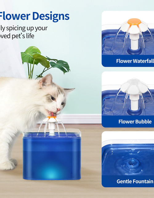 Load image into Gallery viewer, 2L Pet Dog Cat Water Fountain Automatic LED Auto Dish Drinking Dispenser Bowl
