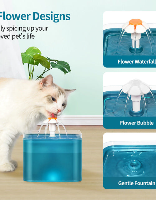 Load image into Gallery viewer, 2L Pet Dog Cat Water Fountain Automatic LED Auto Dish Drinking Dispenser Bowl
