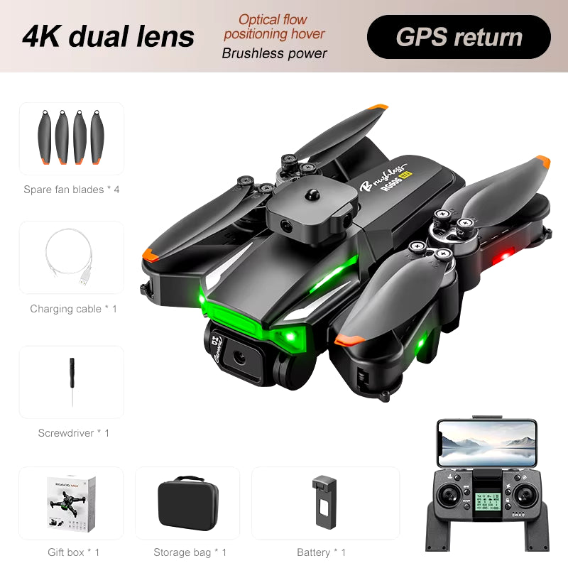 RG606 MAX GPS Professional Drone 4K HD Dual Camera with 5G WIFI Wide Obstacle Avoidance Brushless Foldable Quadcopter 1.2 Km