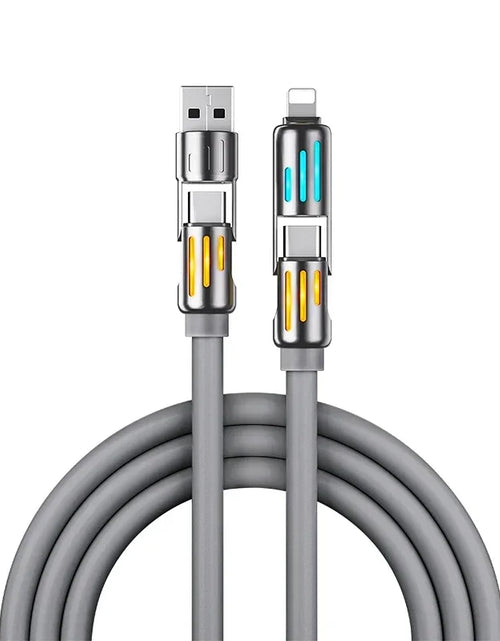 Load image into Gallery viewer, Eary USB C Cable 4-In-1 USB-C (6Ft) 240W USB-C Charger Data USB-C Fast Charging for Iphone 15 Macbook Ipad Iphone Samsung
