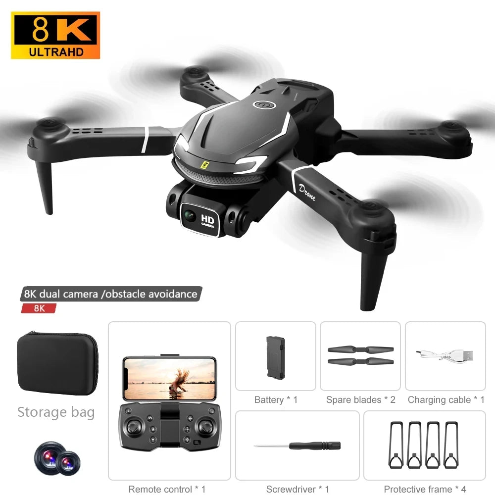 New V88 Drone 8K Professional HD Aerial Dual-Camera 5G GPS Obstacle Avoidance Drone Quadcopter Toy UAV 9000M Free Shipping Drone