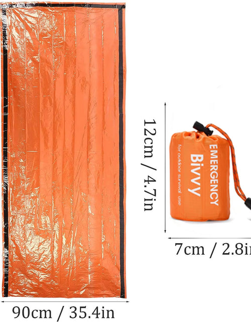 Load image into Gallery viewer, Outdoor Emergency Survival Sleeping Bag Thermal Blanket Mylar Waterproof Reusable Sack Portable Camping Hiking Emergency Gear
