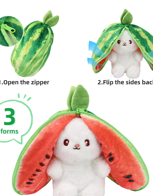 Load image into Gallery viewer, 2024 New Bunny Plush Toy Cute Fruit Rabbit Stuffed Animals Transform Cuddly Bunny Plushie Doll for Kids Birthday Gift
