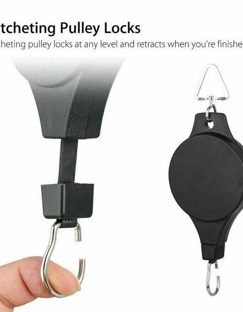 Load image into Gallery viewer, 4PCS Retractable Pulley Hook Hanging Pull down Hanger for Garden Flower Plant US
