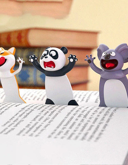 Load image into Gallery viewer, 3D Cartoon Animal Bookmarks Wacky Bookmark Cute Funny Bookmarks Cartoon Eye-Catching Bookmark Stationery Birthday Party Favors
