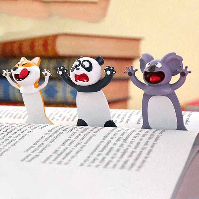 3D Cartoon Animal Bookmarks Wacky Bookmark Cute Funny Bookmarks Cartoon Eye-Catching Bookmark Stationery Birthday Party Favors