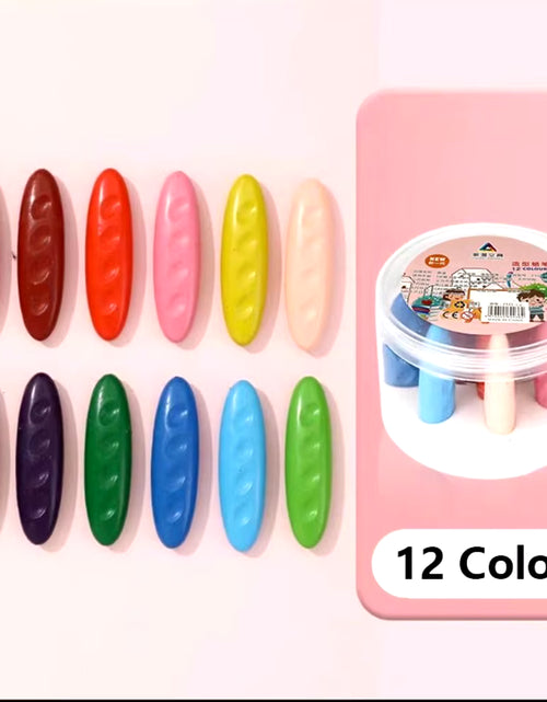 Load image into Gallery viewer, 12/24/36 Colors Do Not Dirty Hands Plastic Crayon Plastic Erasable Painting Tools Peanut Shaped Washable Colored Crayon
