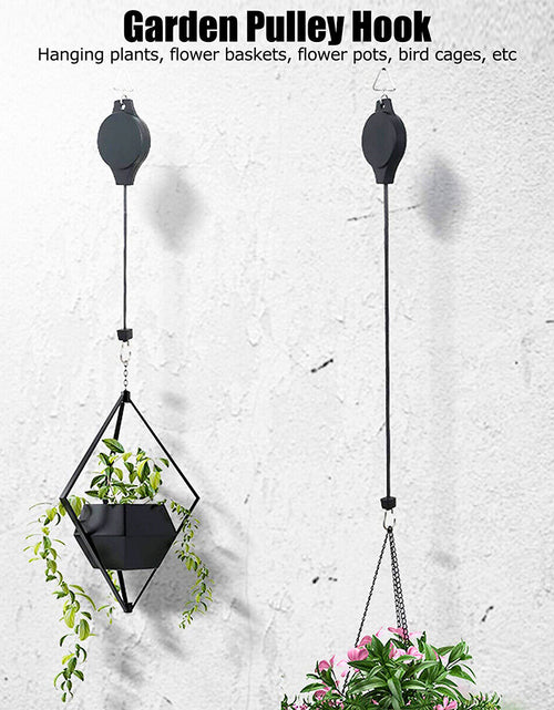 Load image into Gallery viewer, 4PCS Retractable Pulley Hook Hanging Pull down Hanger for Garden Flower Plant US
