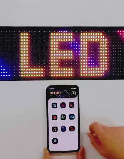 Load and play video in Gallery viewer, Truck Eyes RGB LED Matrix Pixel Panel Car Sign Animation DIY Programmable Bluetooth App Control LED Panel Flexible Display Light
